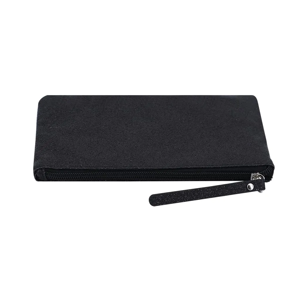Celestial Glitter Pouch – Six Stunning Shades - Sparkling Makeup Bag, Festive Cosmetic Pouch (Twilight Black)