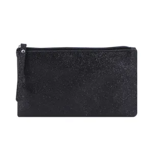 Celestial Glitter Pouch – Six Stunning Shades - Sparkling Makeup Bag, Festive Cosmetic Pouch (Twilight Black)