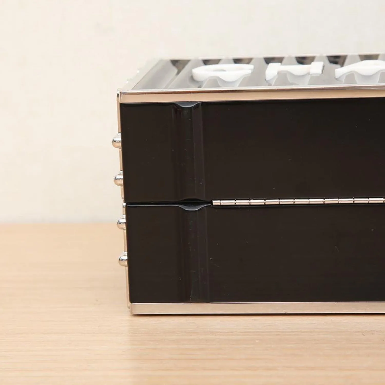 Chanel Paris-Hamburg Shipping Container Minaudiere in Black with Silver Hardware