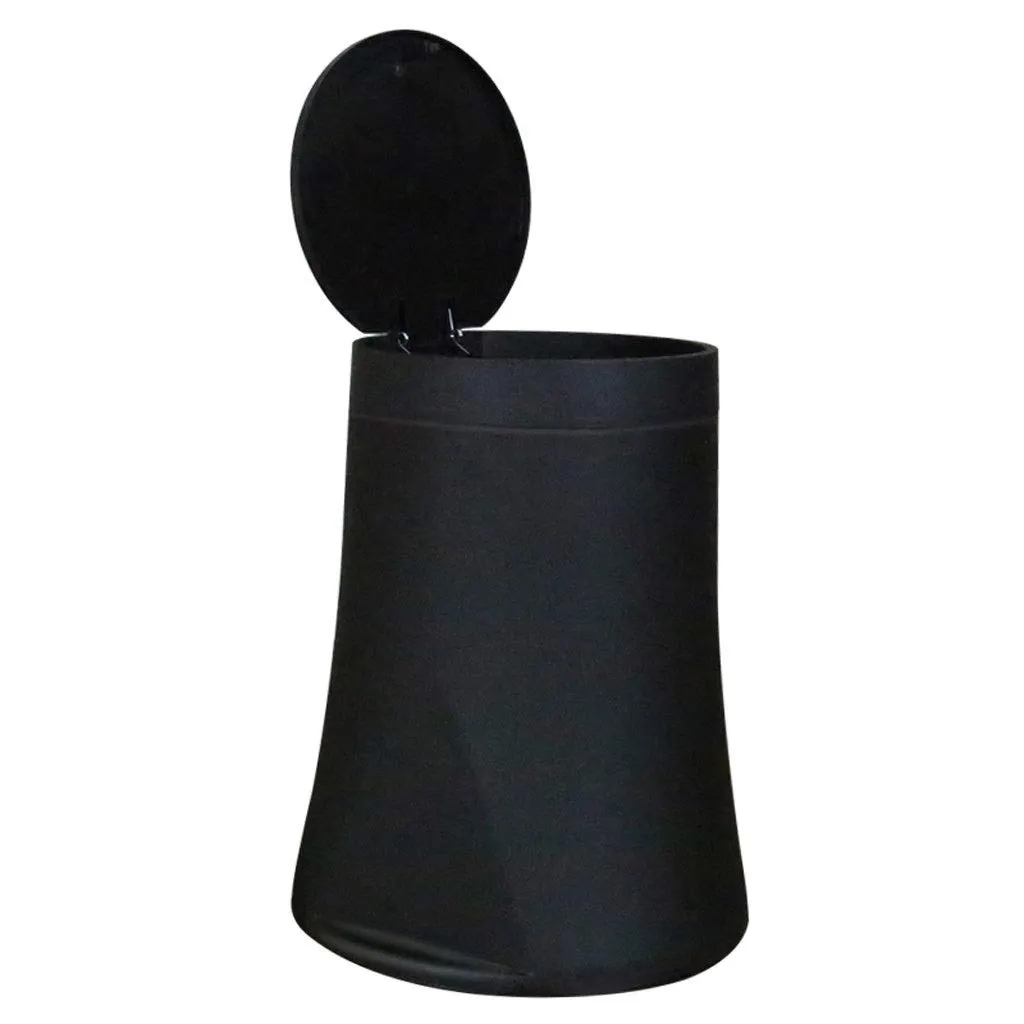 Changeable Bag Trash Can Home Living Room Bedroom Bathroom Creative Round Large Trash Can Garbage Bin (Color : Black) (Black)