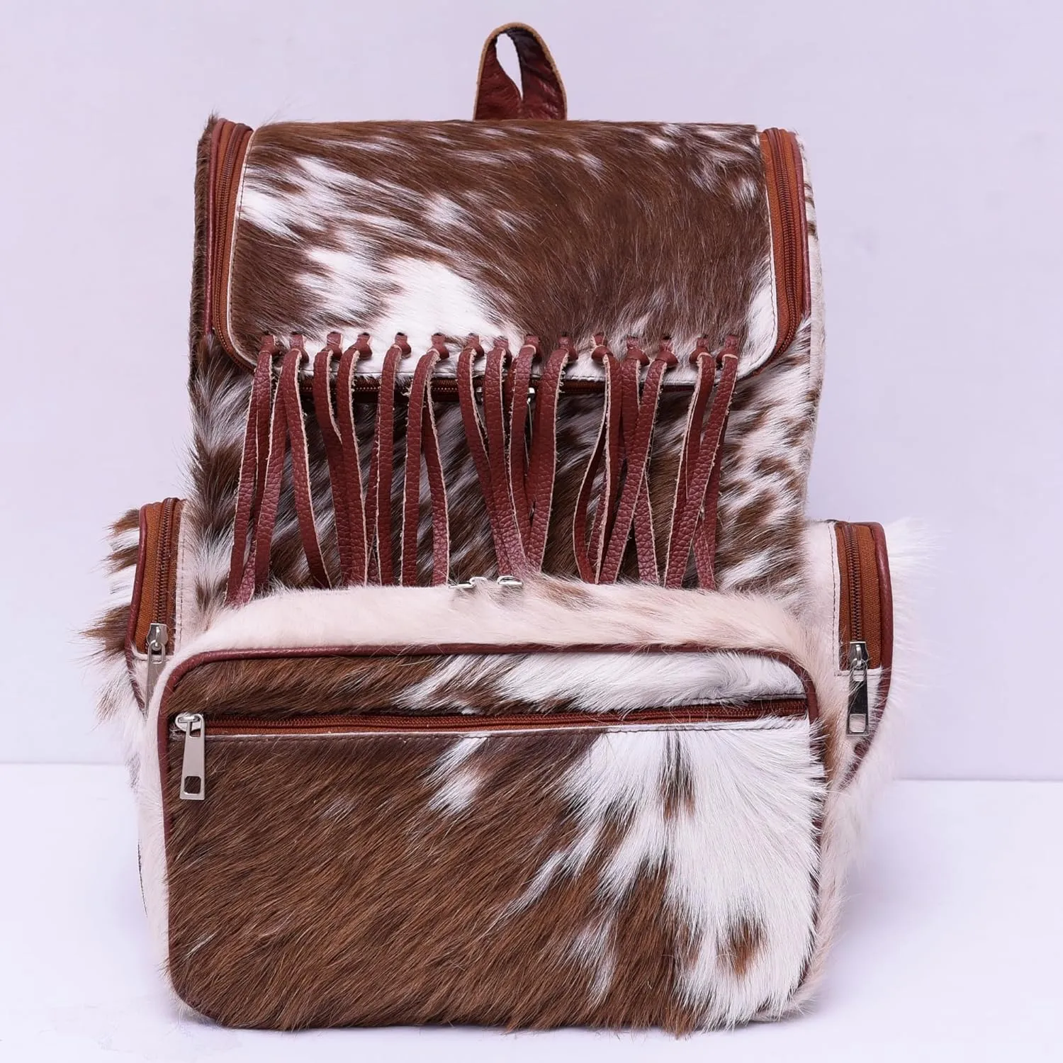 CHAYELL Cowhide Genuine Leather Backpack with Laptop Compartment – Travel Bag, Western Diaper Bag for Women