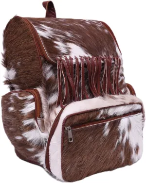 CHAYELL Cowhide Genuine Leather Backpack with Laptop Compartment – Travel Bag, Western Diaper Bag for Women