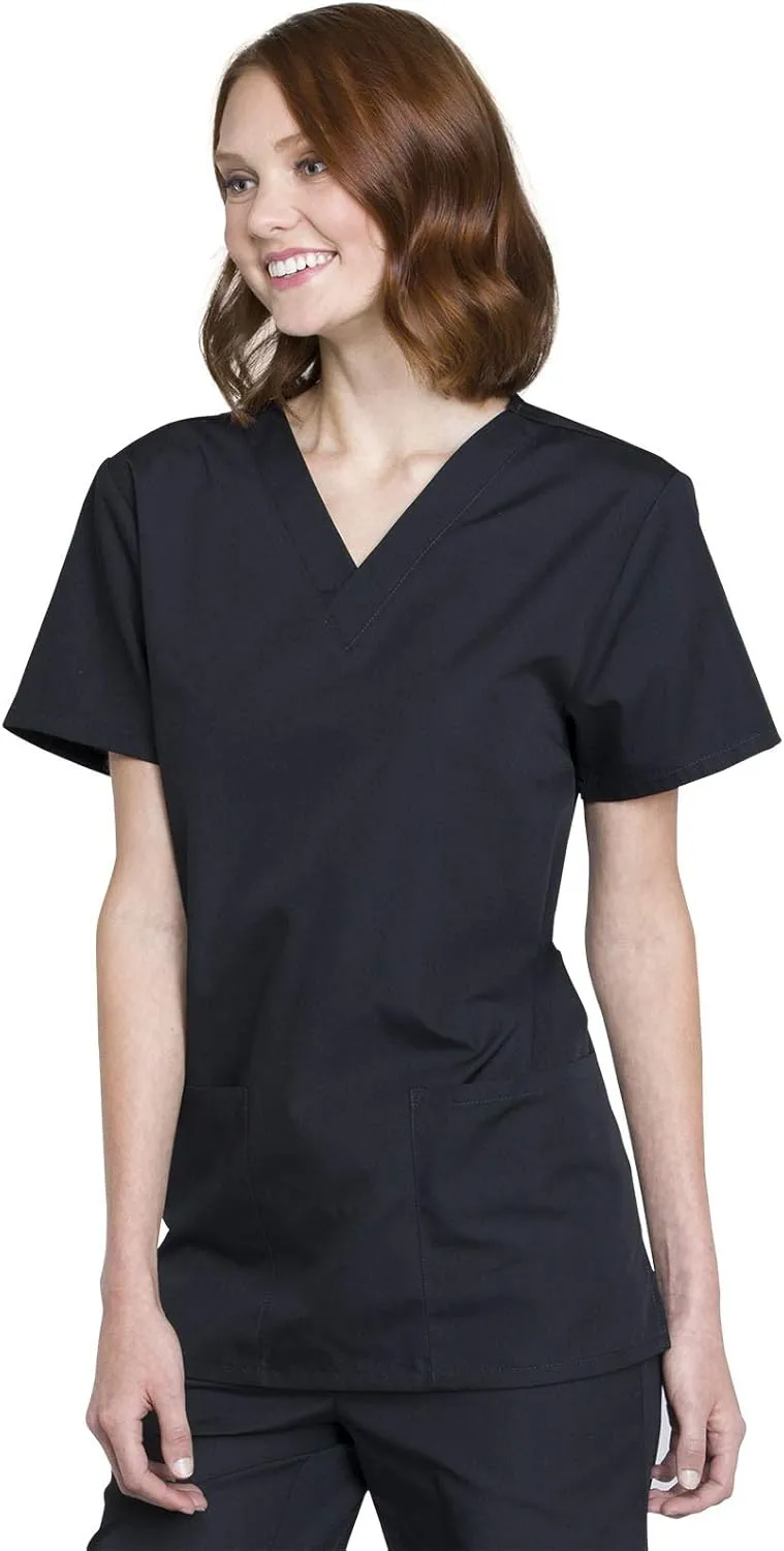 Cherokee Men and Women Scrub Set, V-neck Scrub Top with Drawstring Pants WW530C