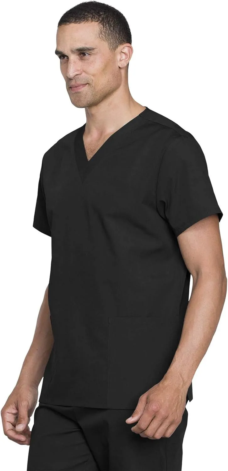 Cherokee Men and Women Scrub Set, V-neck Scrub Top with Drawstring Pants WW530C