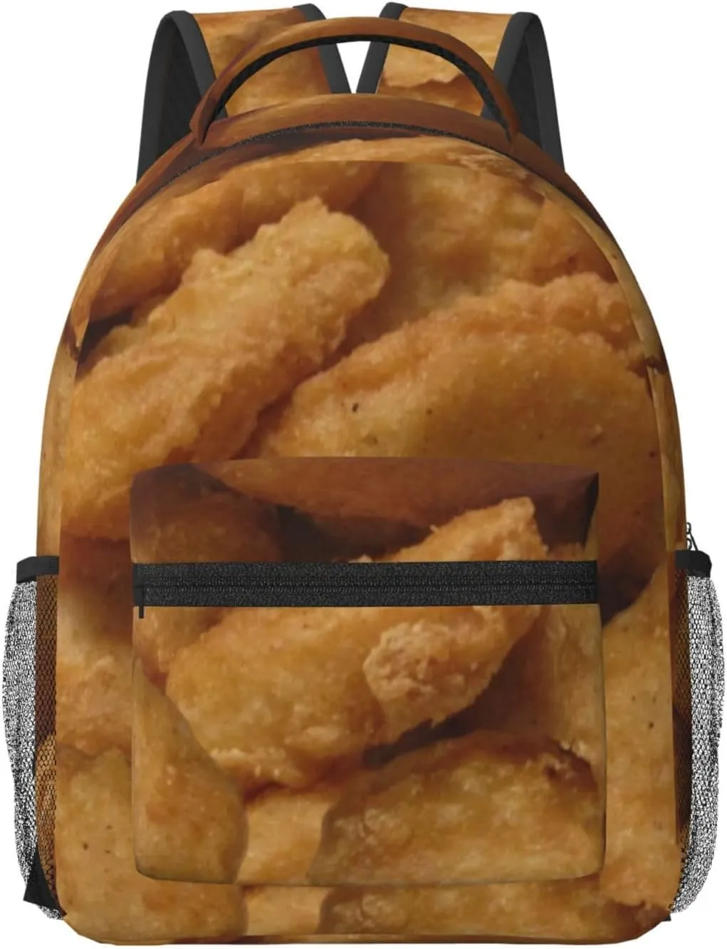 Chicken Nuggets Backpack Funny Food Laptop Bookbag Travel Daypack Lightweight Durable Bag For Women Men