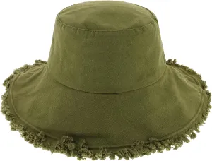 CHOK.LIDS Frayed Bucket Hats for Women Men Unisex Trendy Washed Cotton Floppy Wide Brim Boonie Outdoor Summer Beach Headwear