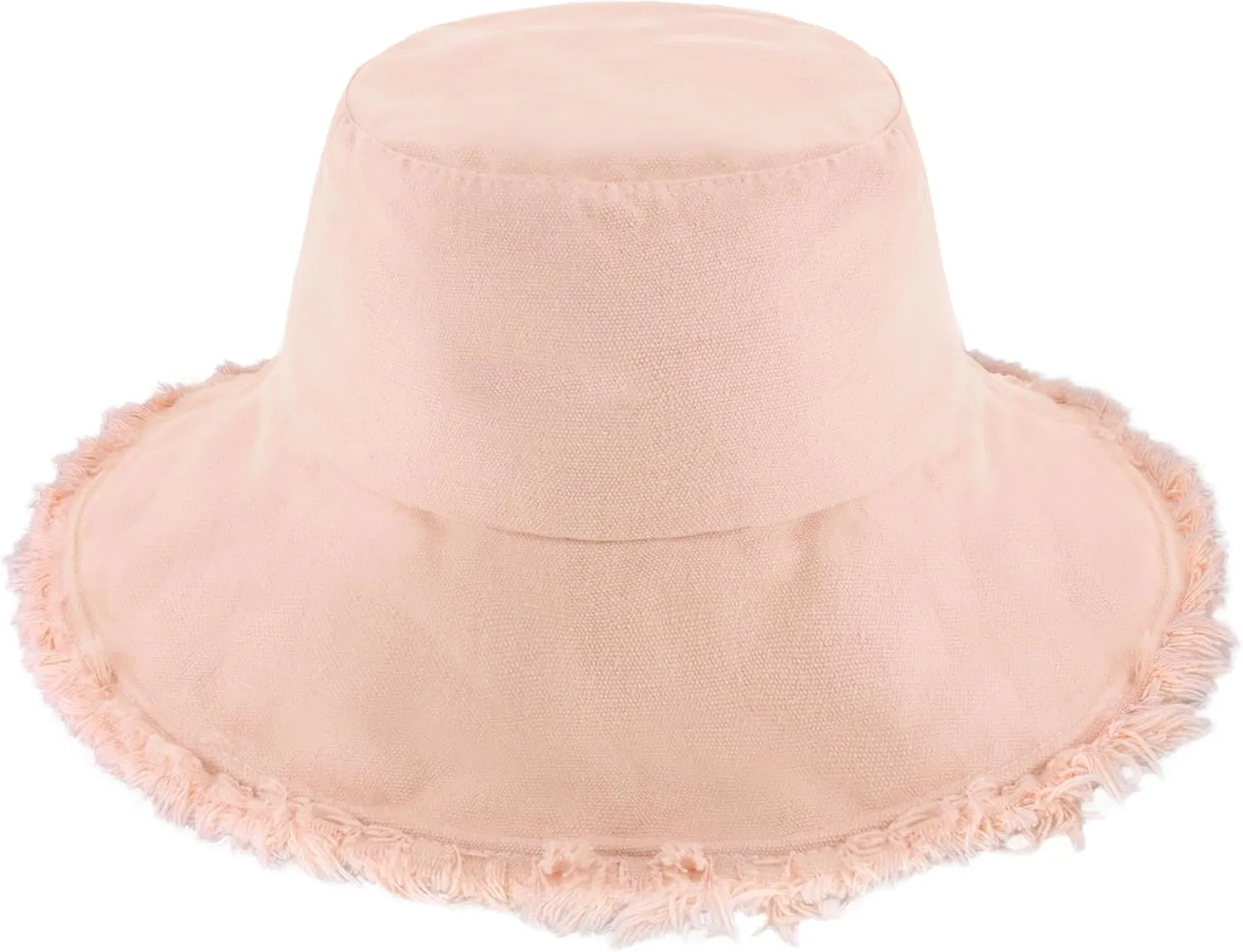 CHOK.LIDS Frayed Bucket Hats for Women Men Unisex Trendy Washed Cotton Floppy Wide Brim Boonie Outdoor Summer Beach Headwear
