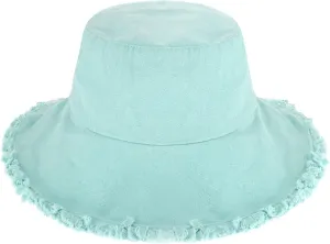 CHOK.LIDS Frayed Bucket Hats for Women Men Unisex Trendy Washed Cotton Floppy Wide Brim Boonie Outdoor Summer Beach Headwear