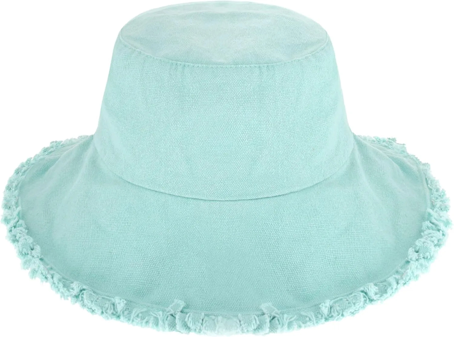 CHOK.LIDS Frayed Bucket Hats for Women Men Unisex Trendy Washed Cotton Floppy Wide Brim Boonie Outdoor Summer Beach Headwear