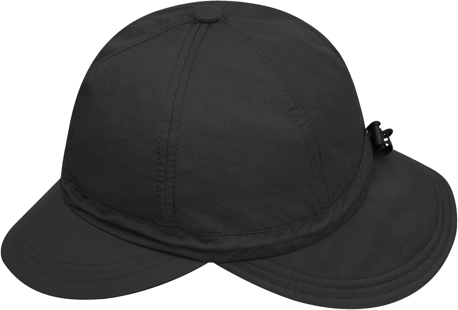 Clakllie Waterproof Boonie Beach Hat Short Brim Baseball Cap with Neck Flap UV Protection Sun Hats for Women Men