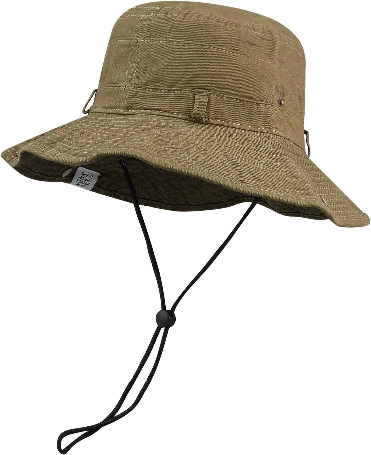 Clakllie Wide Brim Fishing Safari Hats Windproof Bucket Hat Breathable Boonie Hat Outdoor Kayaking Rowing Caps