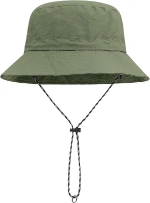 CLAPE Waterproof Bucket Hat Unisex Packable Rain Hat UV Protection Beach Sun Hat Quick Dry Fishing Safari Boonie Hat