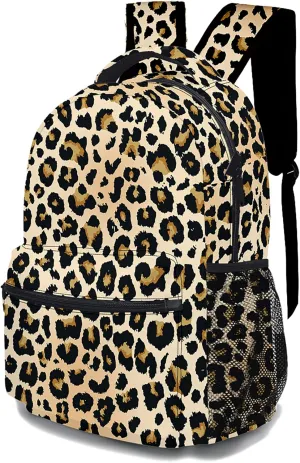 Classic Leopard Backpack, Lightweight Durable Laptop Bag 3D Printed Daypack with Multiple Pockets, Stylish Shoulders Backpack(Classic Leopard)