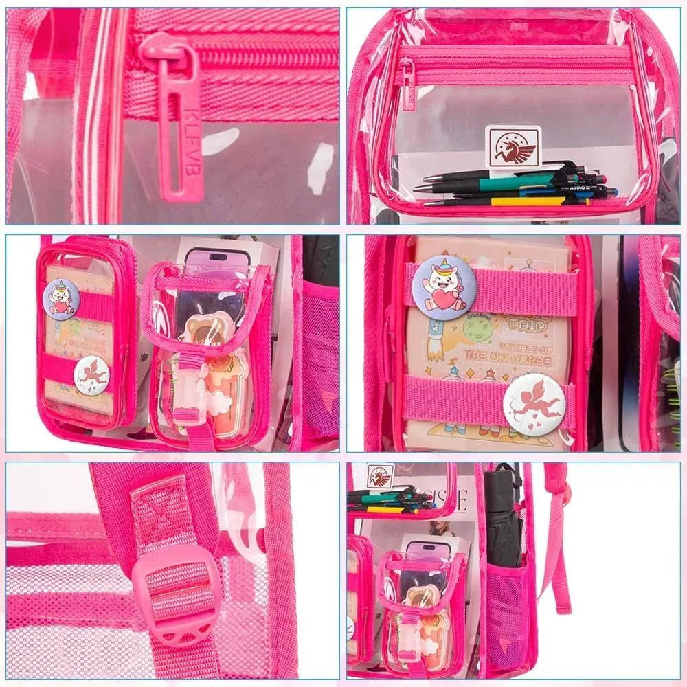 Clear Backpack, Heavy Duty Transparent Bookbag for Women and Men