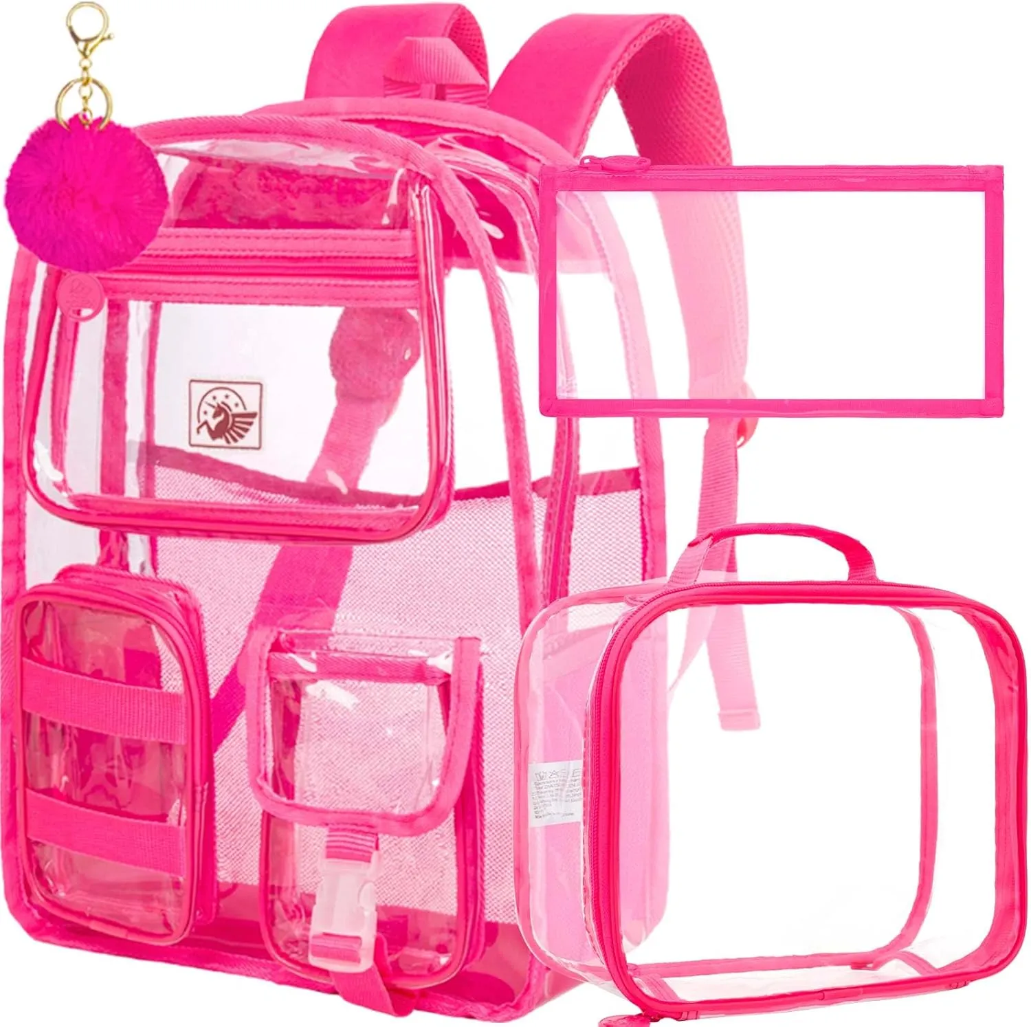 Clear Backpack, Heavy Duty Transparent Bookbag for Women and Men