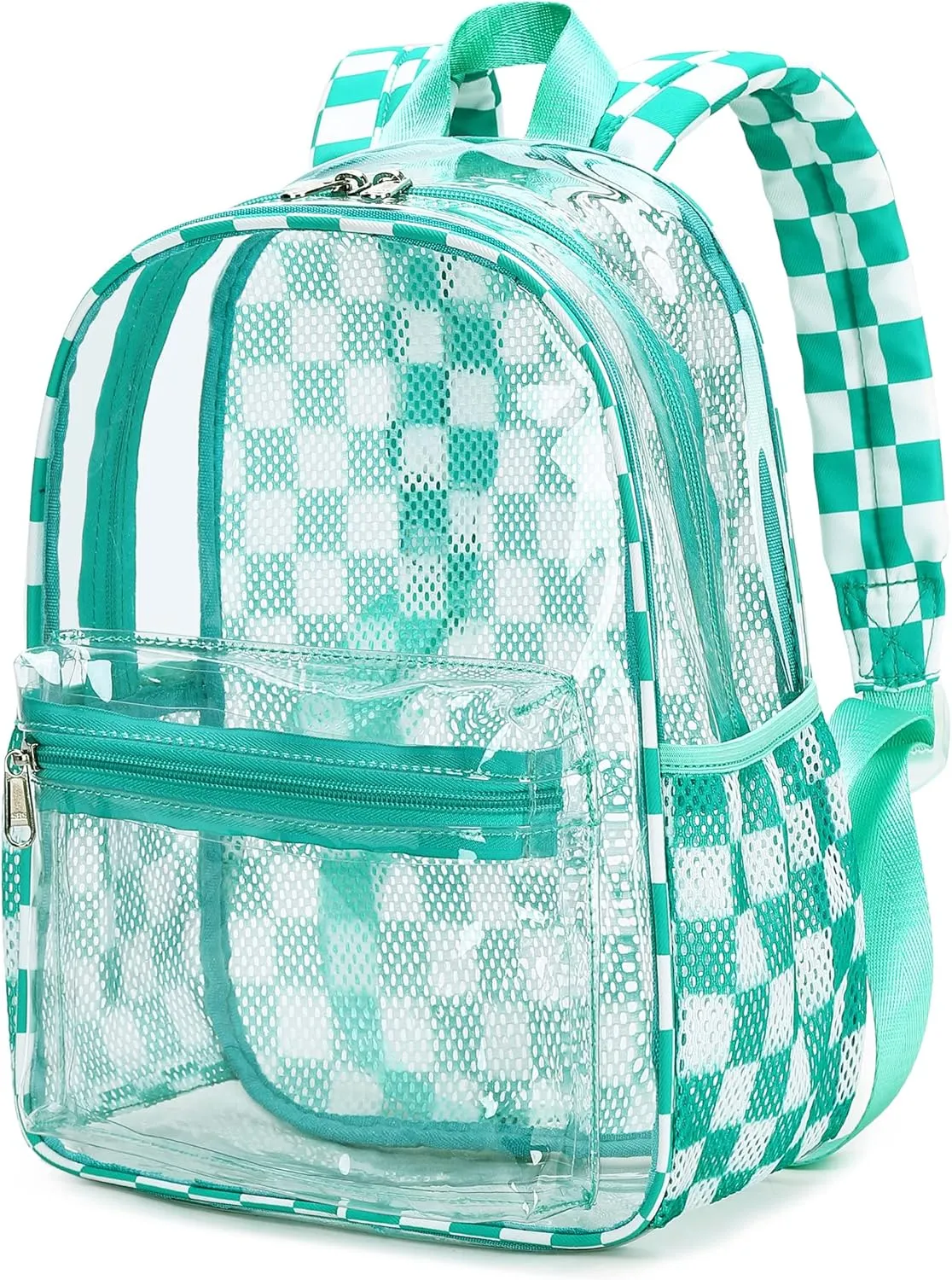 Clear Mini Backpack for Stadium Events 12x12x6 Small Transparent Backpacks Plastic See Through Clear Bag for Concerts Work Festival Security Travel
