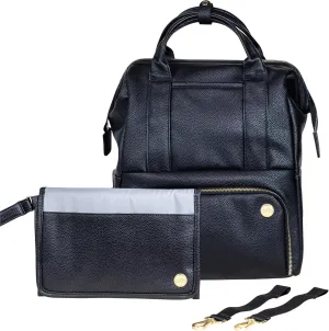 CleverMade Diaper Bag Backpack with Handles - Includes Changing Pad & Stroller Straps, Stylish Unisex Maternity Back Pack Bags