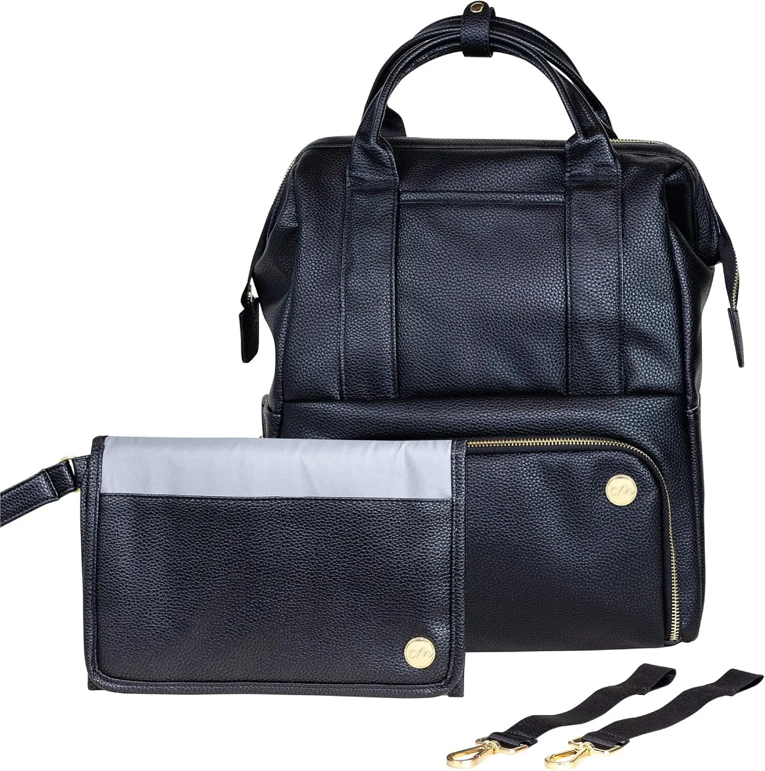CleverMade Diaper Bag Backpack with Handles - Includes Changing Pad & Stroller Straps, Stylish Unisex Maternity Back Pack Bags