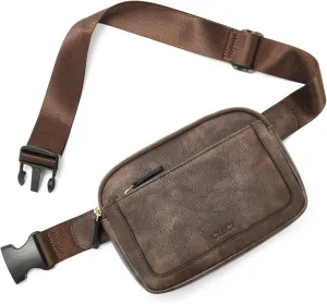 CLUCI Belt Bag for Women, Mini Everywhere Crossbody Waist Bag Adjustable Strap, Vegan Leather Women's Fanny Pack