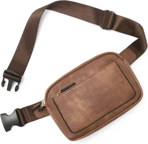 CLUCI Belt Bag for Women, Mini Everywhere Crossbody Waist Bag Adjustable Strap, Vegan Leather Women's Fanny Pack