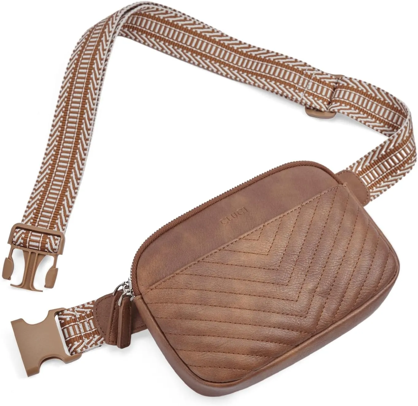 CLUCI Belt Bag for Women, Mini Everywhere Crossbody Waist Bag Adjustable Strap, Vegan Leather Women's Fanny Pack
