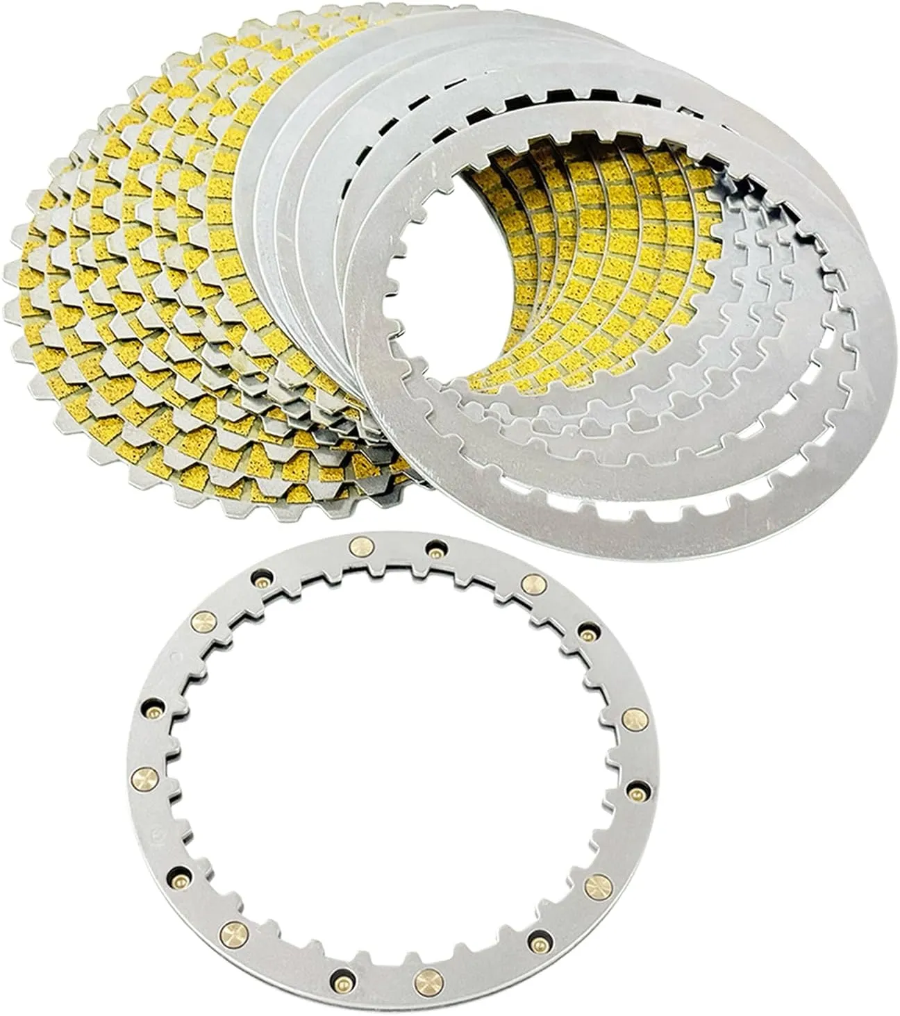 Clutch Kit for Harley Davidson - Friction Steel Plates & Spring Plate Replacement for Iron 883 1200 Roadster Sportster 883 1200 Forty Eight (2010-2021) OEM# 37913-90