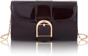 Clutch Purse for Women - Evening Purse Small Leather Shoulder Bag, Vintage Clutch Bag, Buckle Close Handbag