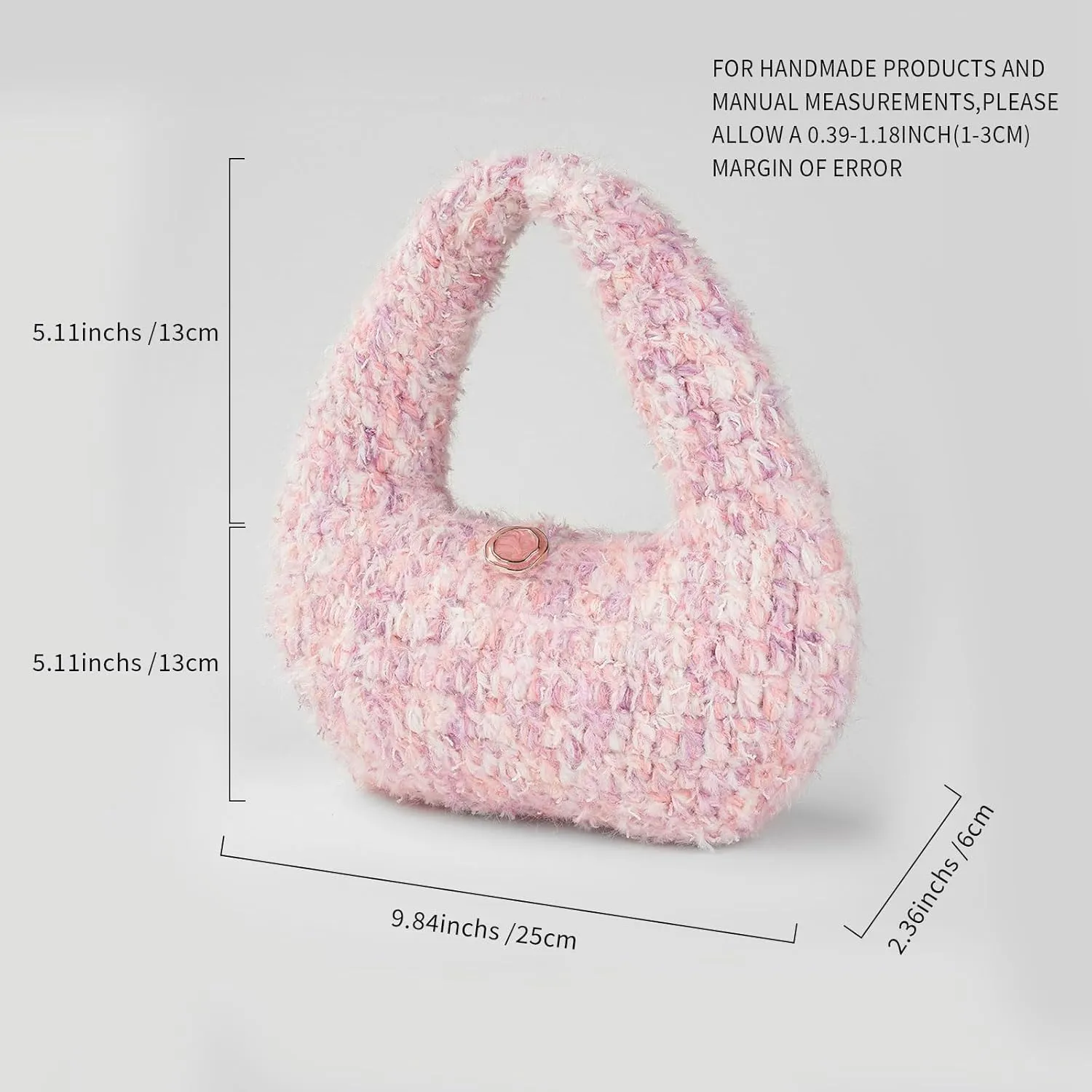 Clutch Purse for Women Handmade Crochet Evening Handbags for Prom Party Wedding Bag