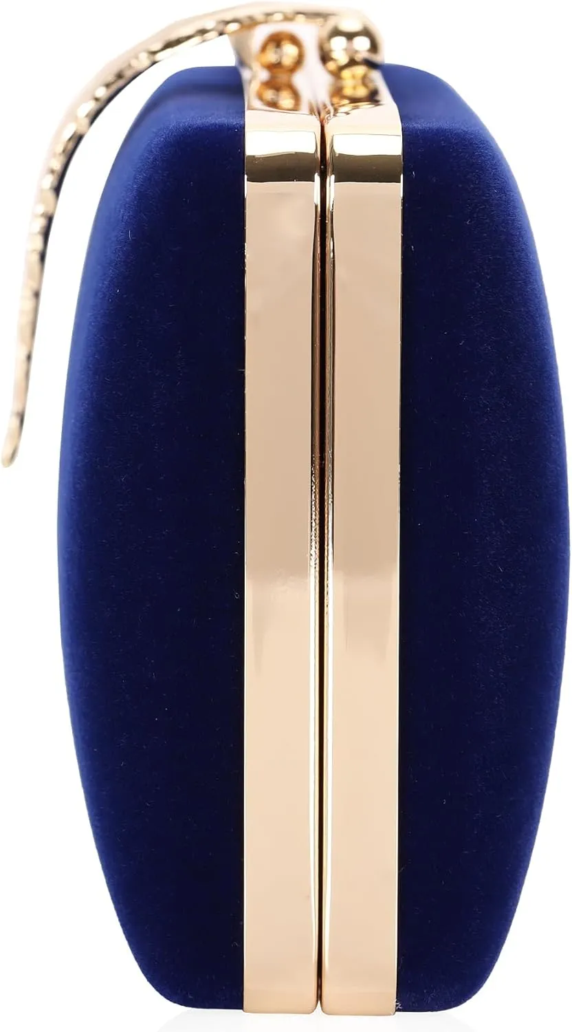 Clutch Purse with Leaf Closure Women’s Evening Handbag for Party Prom Wedding