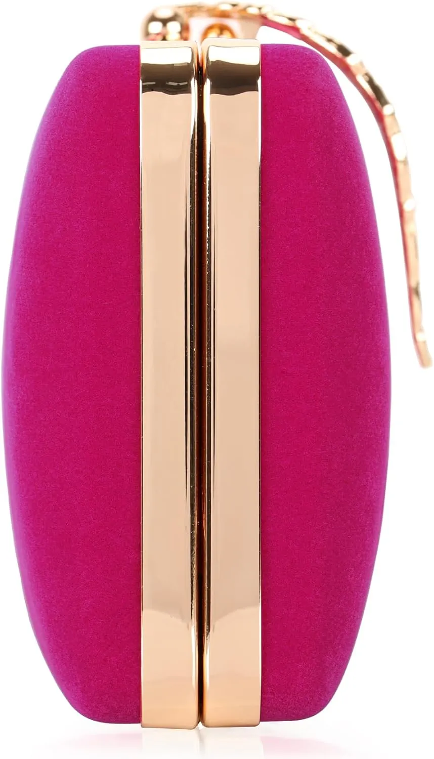 Clutch Purse with Leaf Closure Women’s Evening Handbag for Party Prom Wedding