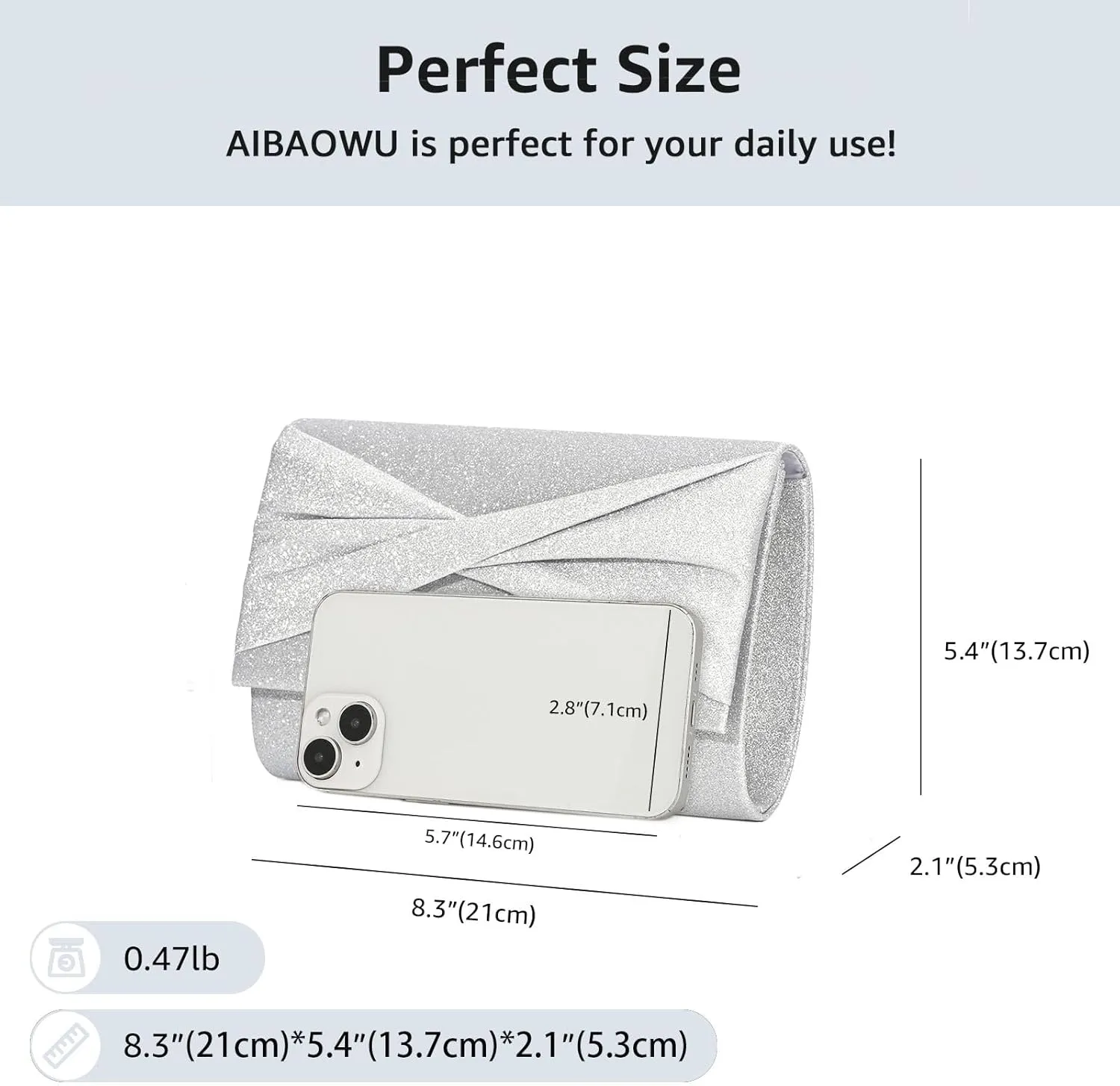 Clutch Purses for Women Evening Bag Wedding Handbags with Chain, Women's Small Clutch Cocktail Bag for Party Prom