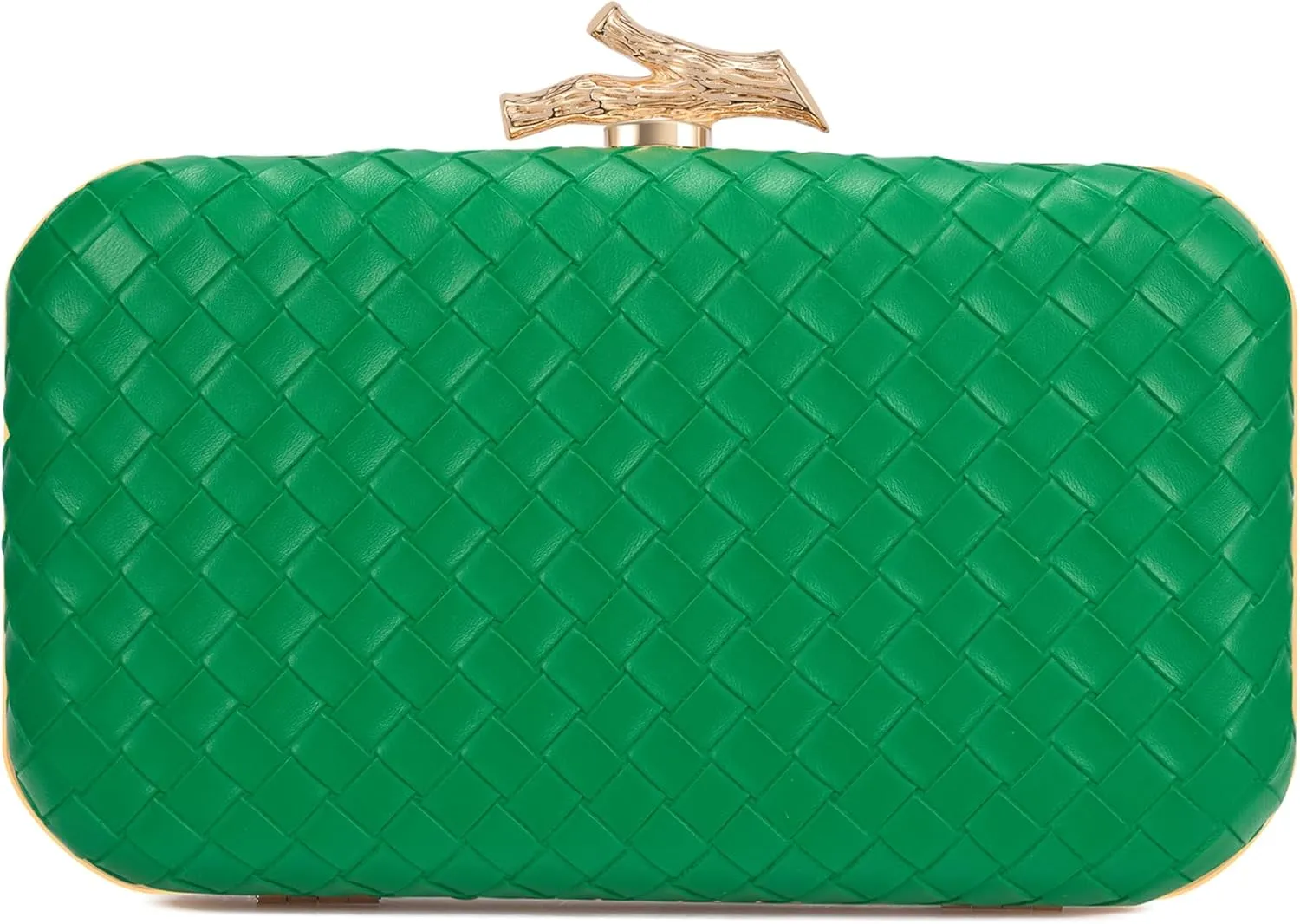 Clutch Purses for Women Evening/Wedding Chic Woven Bag Formal PU Leather Purse Designer Handbags for Women