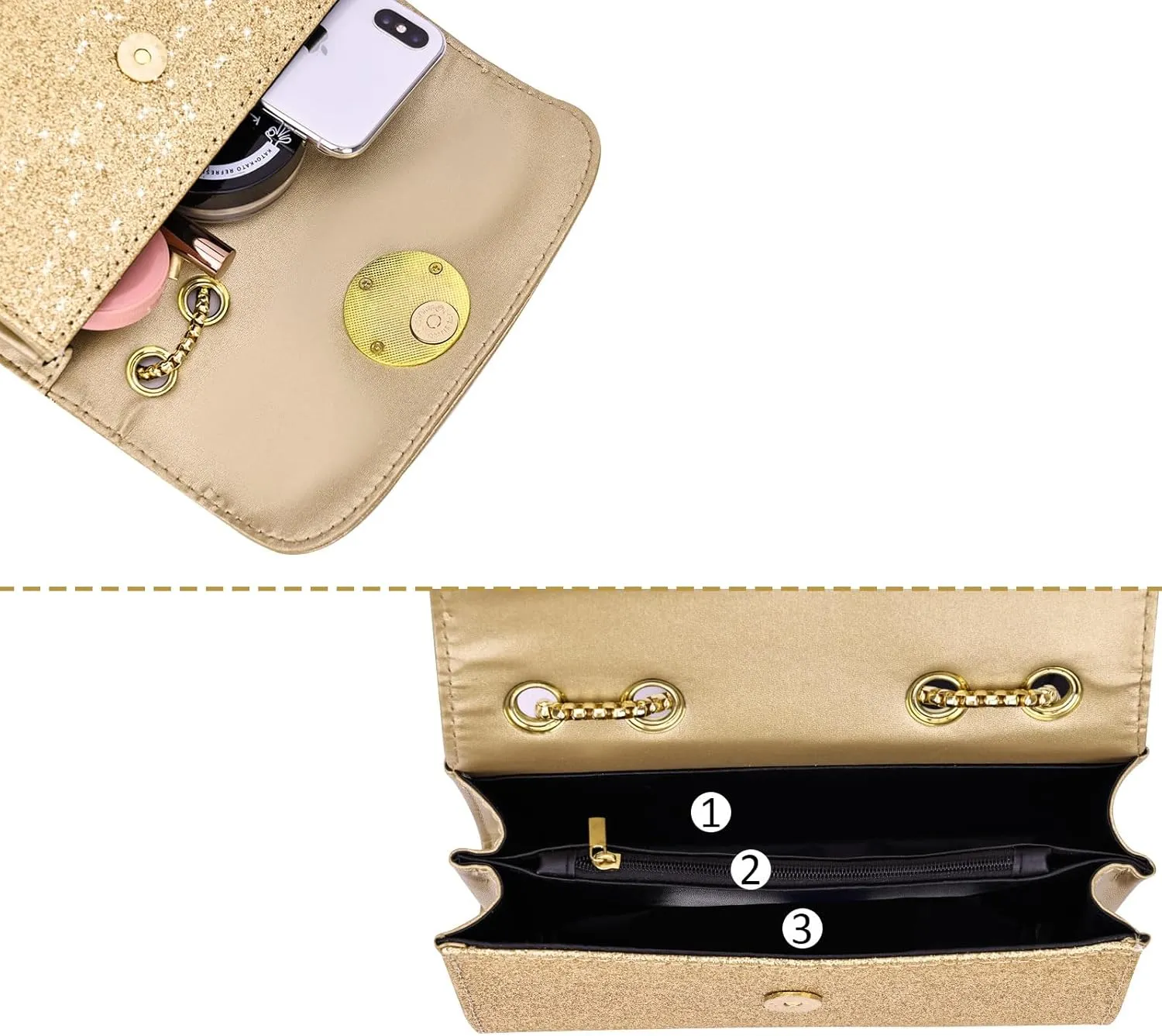 Clutch Purses for Women Fashion Rhinestone Evening Bag Purse Crossbody Bag Handbags for Women