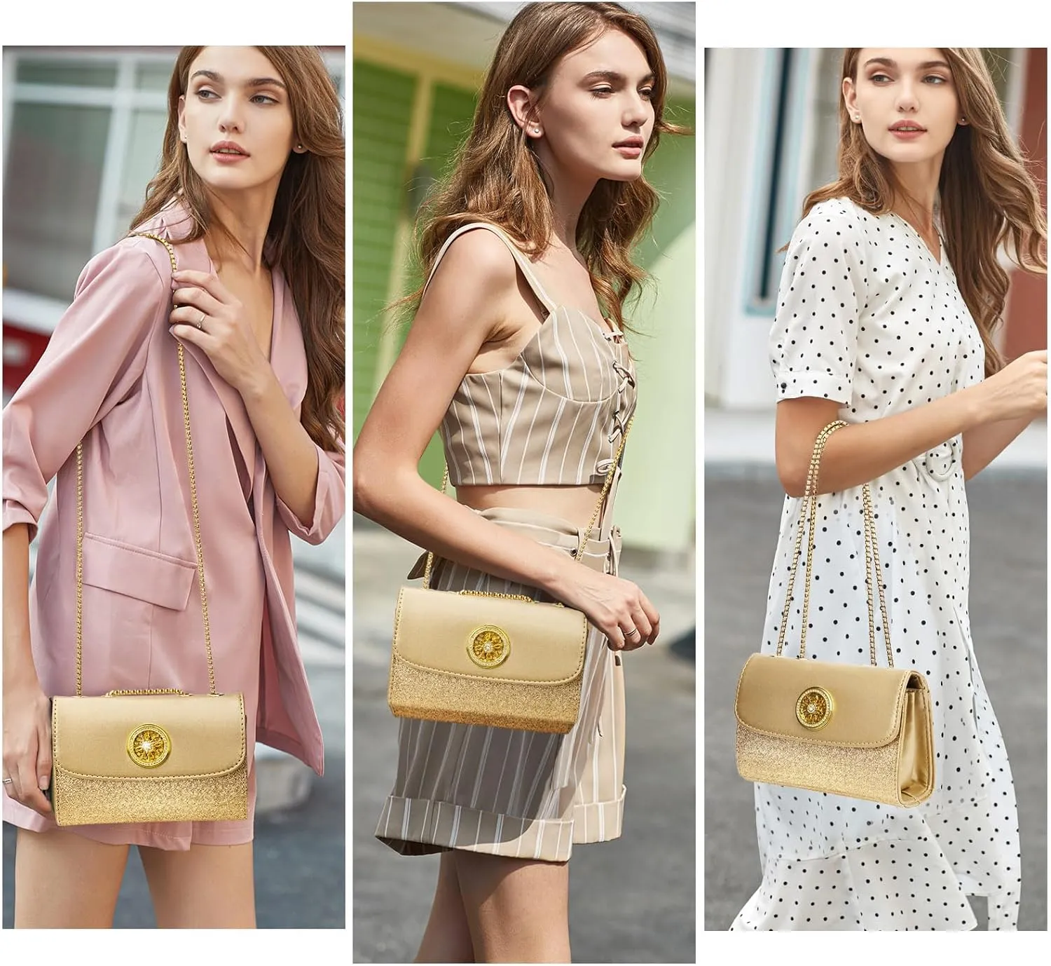Clutch Purses for Women Fashion Rhinestone Evening Bag Purse Crossbody Bag Handbags for Women