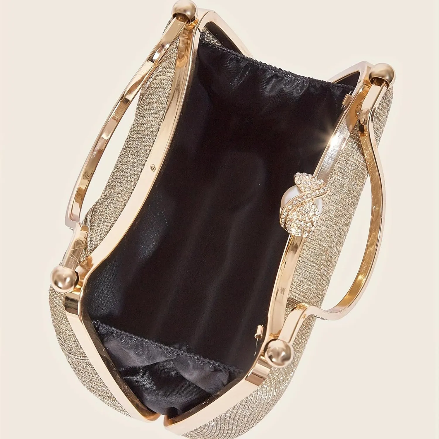 Clutch Purses for Women Handbags Shiny Sequin Wedding Silver Cross Body Purses with Chain,Wedding Prom Party Club