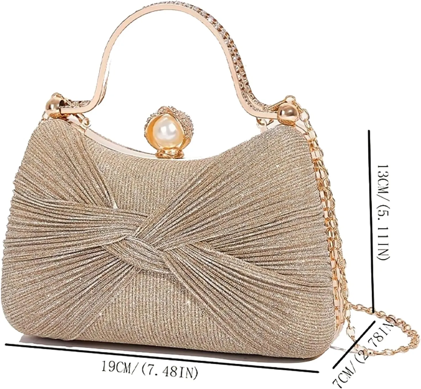 Clutch Purses for Women Handbags Shiny Sequin Wedding Silver Cross Body Purses with Chain,Wedding Prom Party Club