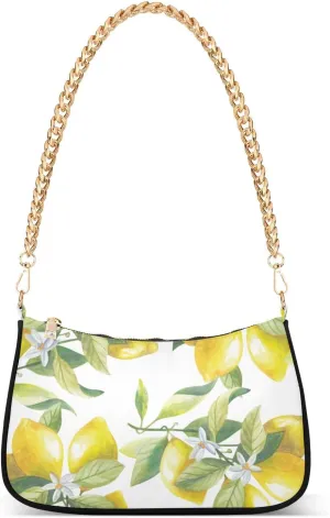 Clutch Purses for Women Trendy Chain Tote Bag Shoulder Handbags Lemon Design Graduation Gifts for Her, Multi23
