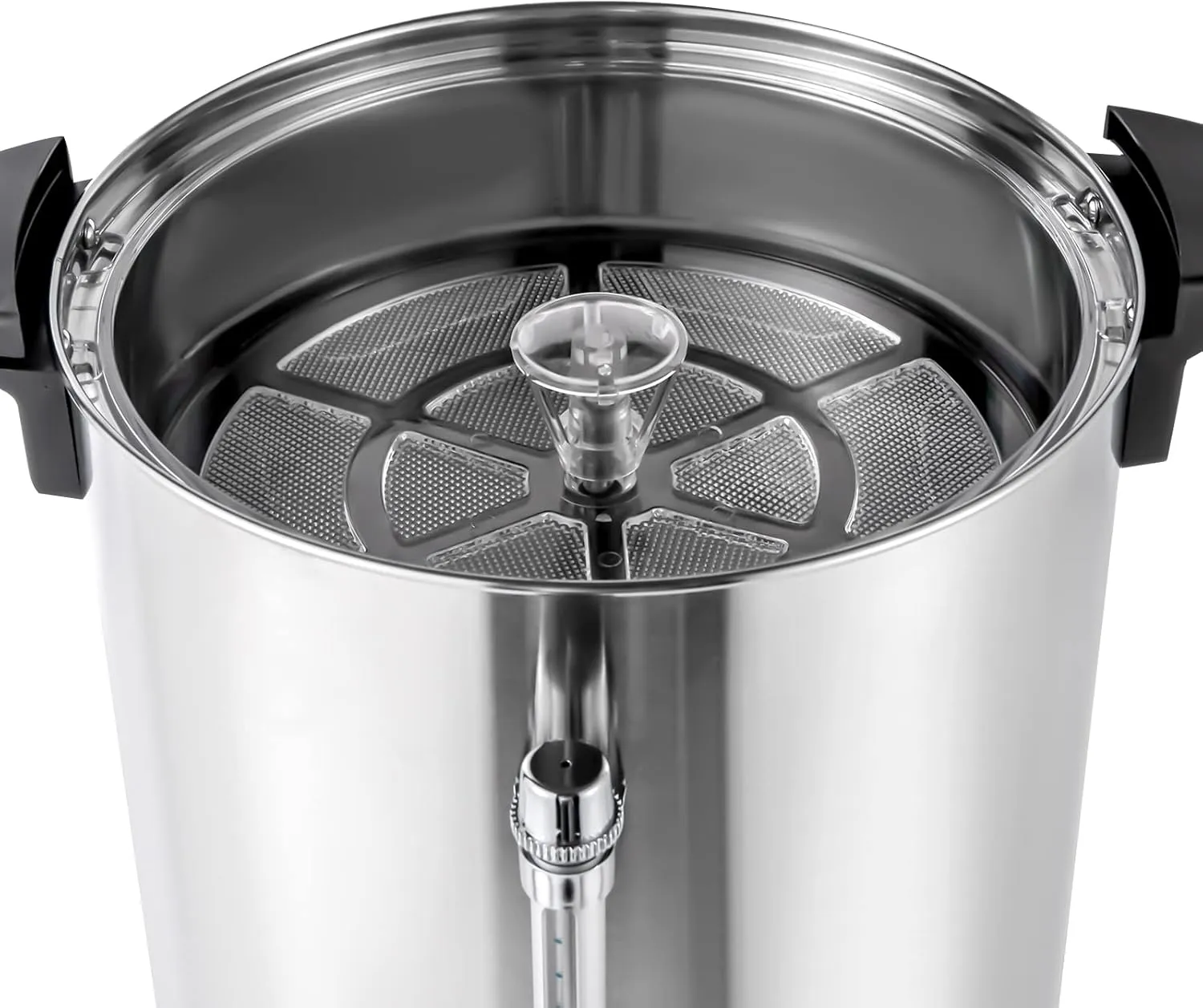 Commercial Coffee Urn Stainless Steel Coffee Dispenser Coffee Maker Quick Brewing Hot Beverage Dispenser Keep Warm Hot Water Urn for Home Party Office, 100 Cups (15L, 1.4KW)