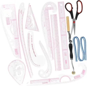 CORHAD 14Pcs Curve Sewing Ruler for Clothing Patterning Professional Sewing Tools for Tailors and Designers Accurate Measurements Work Efficiency