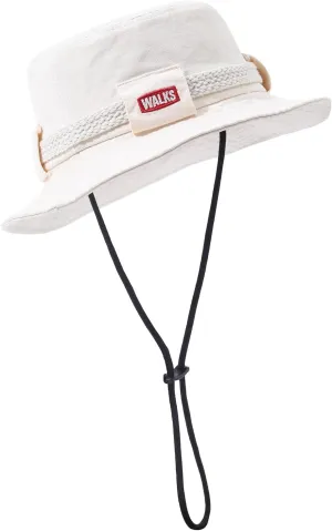 Cotton Boonie Hat Safari Sun Hats Sun Protection Fishing Hat Foldable Bucket Hat with Chin Strap for Hiking Camping