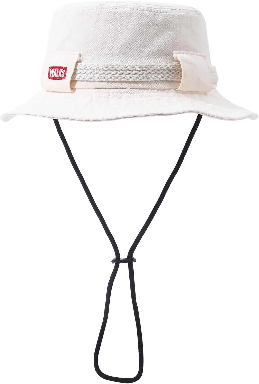 Cotton Boonie Hat Safari Sun Hats Sun Protection Fishing Hat Foldable Bucket Hat with Chin Strap for Hiking Camping