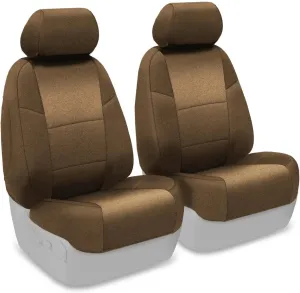 Coverking Front 50/50 Bucket Custom Fit Seat Cover for Select Toyota RAV4 Models - Velour (Beige)