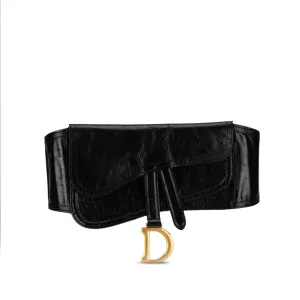 Crinkled Lambskin Saddle Belt Bag