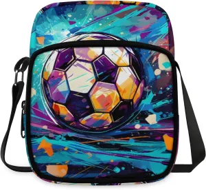 Crossbody Bag Small Sling Backpack Shoulder Bags Chest Pack Cross Body Daypack Artistic Football Belt Purse
