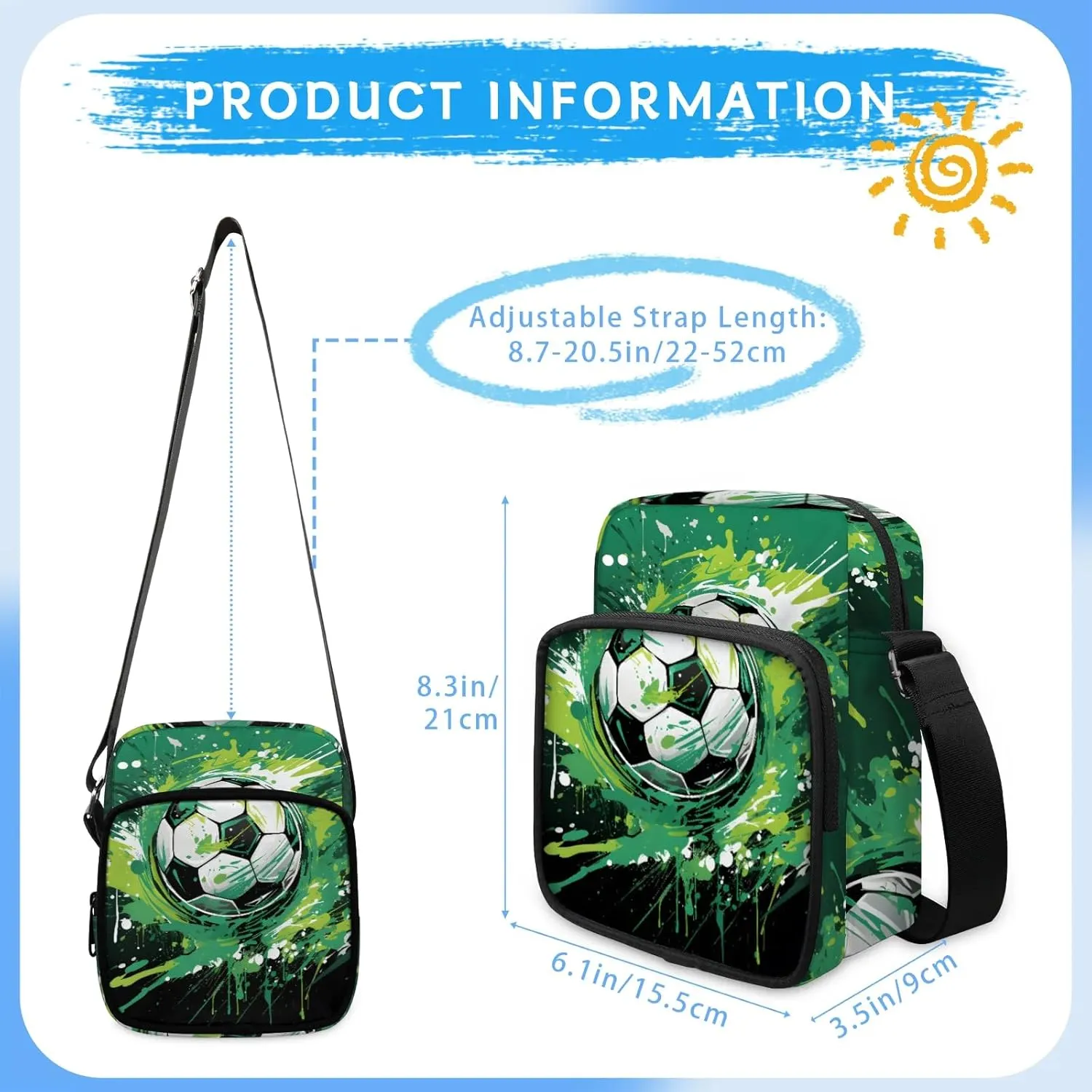 Crossbody Bag Small Sling Backpack Shoulder Bags Chest Pack Cross Body Daypack Basketball Belt Purses