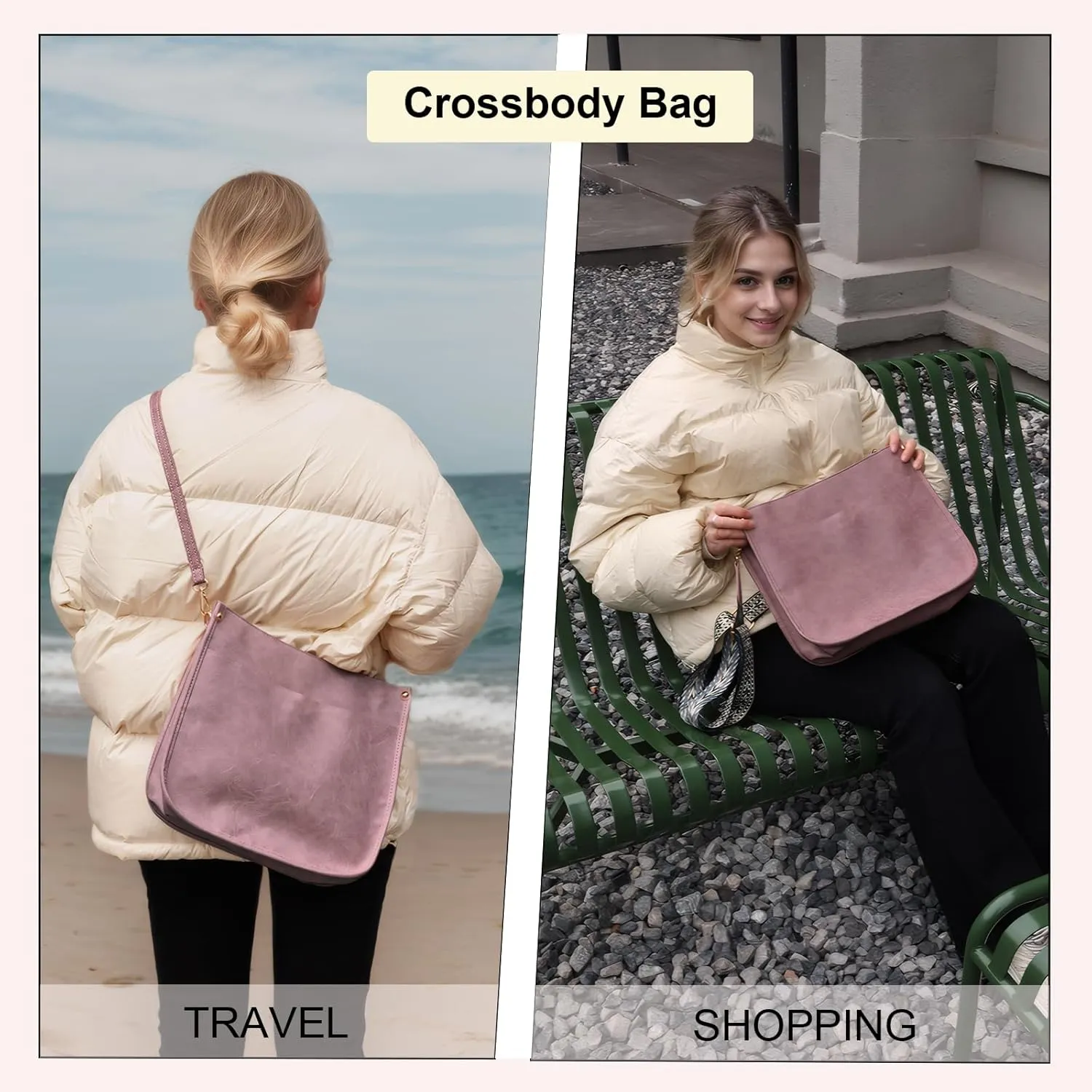 Crossbody Bags for Women Handbags Shoulder Bag with Adjustable Strap Women's Crossbody Purses Vegen Leather Hobo Bags