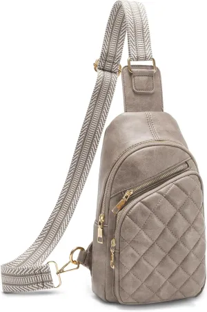 Crossbody Bags for Women Large Vegan Leather Sling Bag Cross Body Bag for Woman Casual Daypack Backpacks for Travel Outdoors (Gray)
