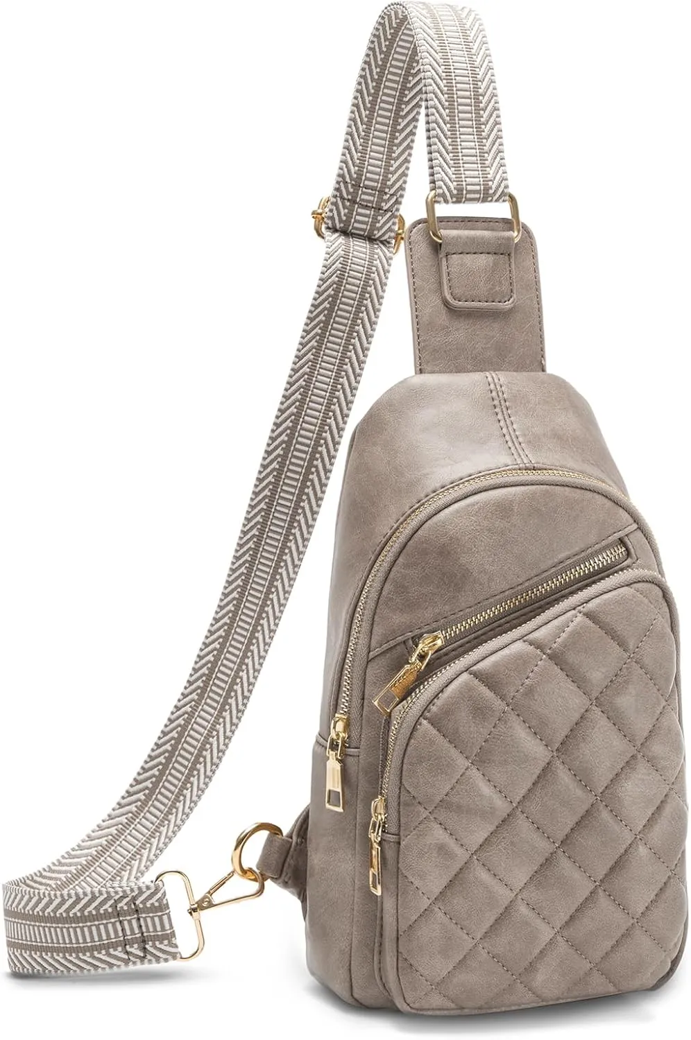 Crossbody Bags for Women Large Vegan Leather Sling Bag Cross Body Bag for Woman Casual Daypack Backpacks for Travel Outdoors (Gray)