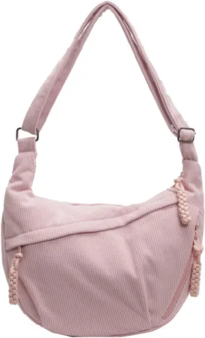 Crossbody Nylon Crescent Bag for Women - Lightweight Small Hobo With 2 Pack Inner Dumpling Bag - Casual