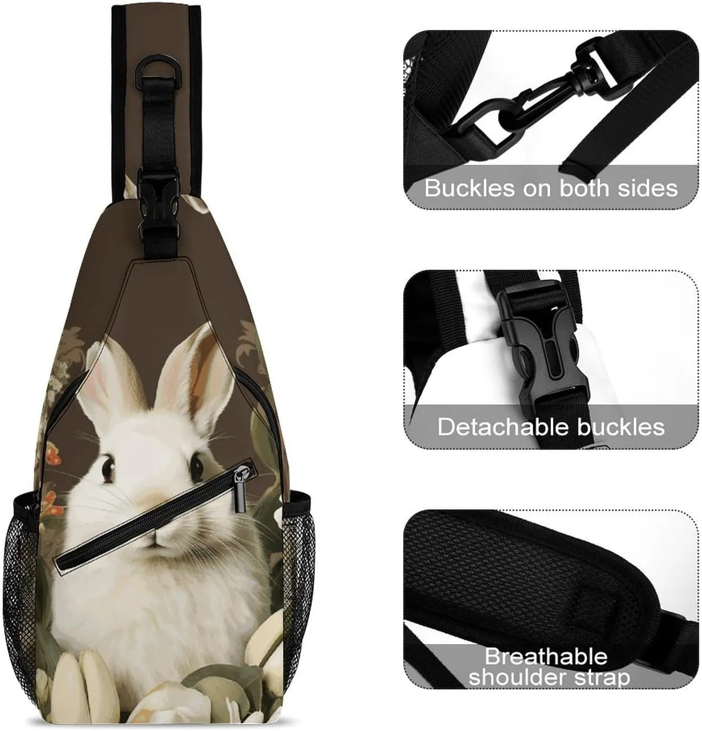Crossbody Sling Bag Ancient Egyptians Backpack Sling Bag Travel Hiking Chest Bag Shoulder Bag Daypack